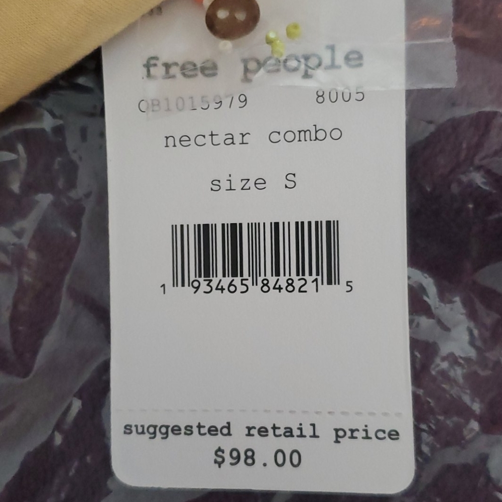 HPx2 🎉 Embroidered Free People Halter Yellow - Picture 5 of 6